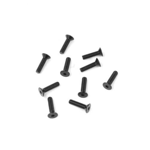 TKR1303 M2.5x10mm Flat Head Screws (black, 10pcs)