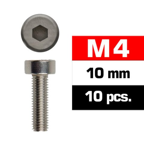 Screws - Cap head M4x10mm (x10)
