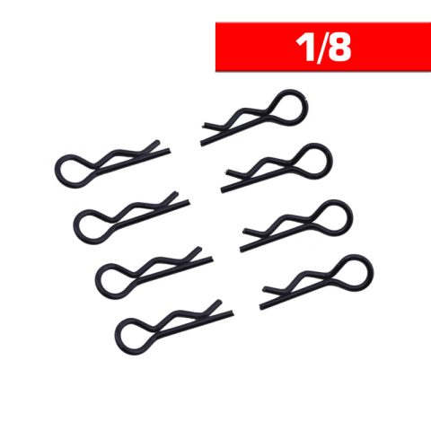 Ultimate Body Clips 1:8 Black (x8)