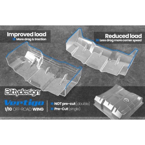 Bittydesign Vertigo (x1) 1/10 Off-road 1mm wing Pre-cut - Afbeelding 2