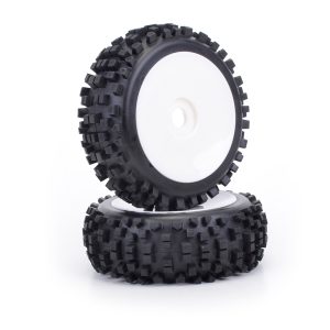 Core RC 1:8 buggy blocks white wheel pre-glued (x2)