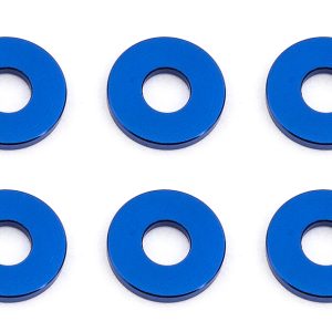 AS31385 - Team Associated Bulkhead Washers, 7.8x3.0x1.0 mm, blue aluminum