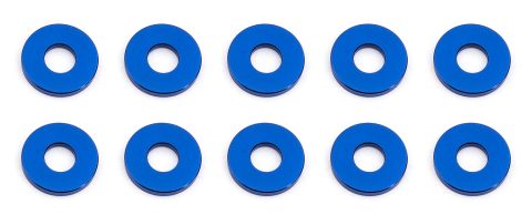 AS31385 - Team Associated Bulkhead Washers, 7.8x3.0x1.0 mm, blue aluminum