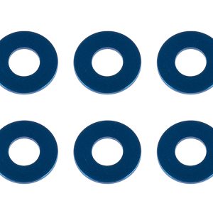AS31387 - Team Associated Washers, 7.8x3.5x0.5mm, blue aluminum