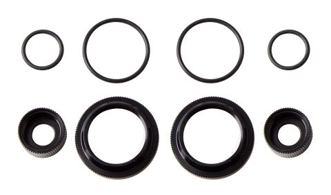 AS91909 - Team Associated 12mm Shock Collar and Seal Retainer Set, black