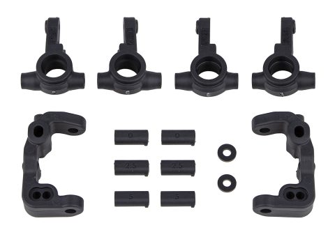 AS91985 - Team Associated RC10B6.4 -1mm Scrub Caster and Steering Blocks, carbon