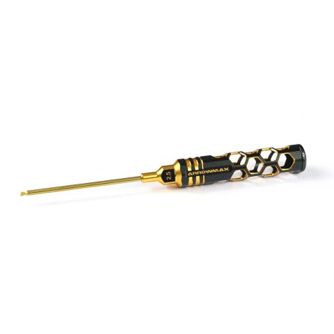Arrowmax ball driver hex wrench 2.5 x 100mm Black Golden
