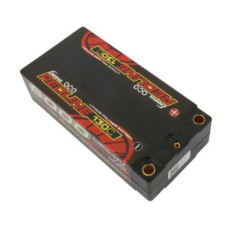 Gens ace Redline Series 6000mAh 7.6V 130C 2S2P HardCase HV Shorty Lipo Battery - Afbeelding 2