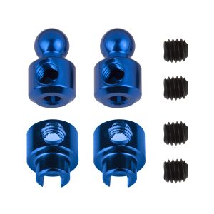 AS92457 - Team Associated RC10B7 Anti-Roll Bar Hardware Set, blue aluminum