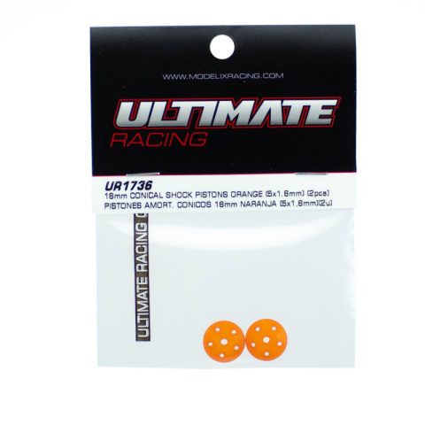 Ultimate 16mm Conical Shock Pistons (1.6mm x 5 Angled Holes) (x2) - Afbeelding 2